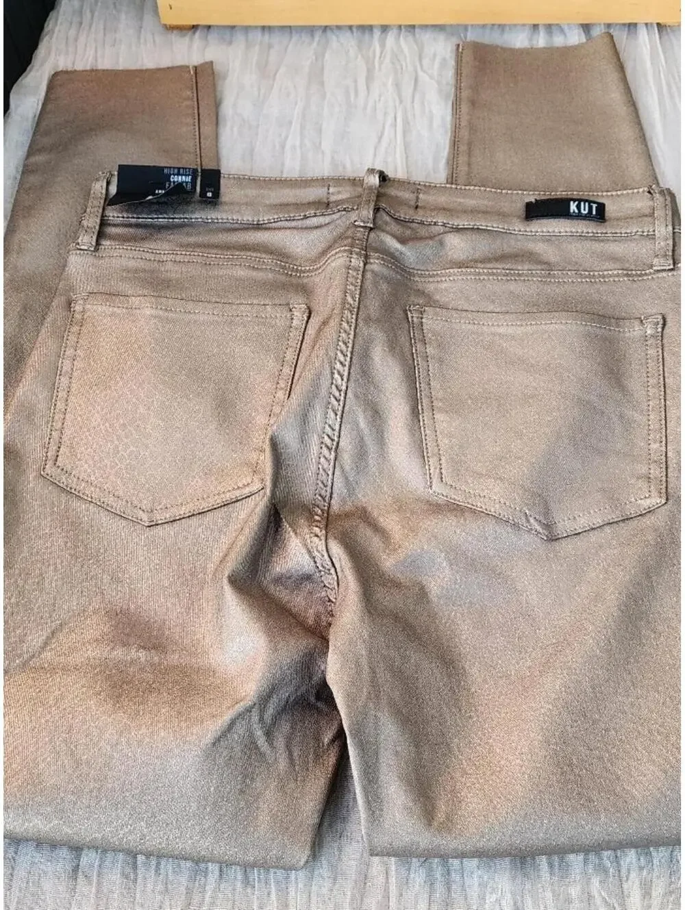 NWT Kut From The Kloth Connie Fab Ab High Rise Ankle Skinny Jeans Size 8 Beige - Picture 7 of 11